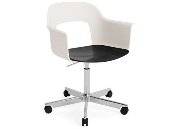 2_AF309-F340-AA51-01UF_Layout Armchair 242_polished alu 5 star swivel wheel base_cream white shell_black oak seat.jpg
