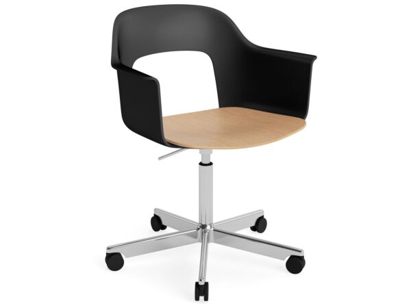 2_AF309-F346-AA51-01UF_Layout Armchair 242_polished alu 5 star swivel wheel base_black shell_black wb lacq oak seat.jpg