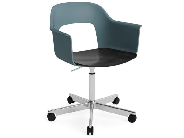 2_AF309-F358-AA51-01UF_Layout Armchair 242_polished alu 5 star swivel wheel base_ocean shell_black wb lacq oak seat.jpg