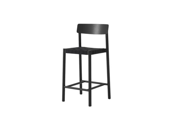 2_146183A016_Betty Counter Chair TK12_Black Lacquered Ash w. Black Webbing_Angled Front_1.jpg