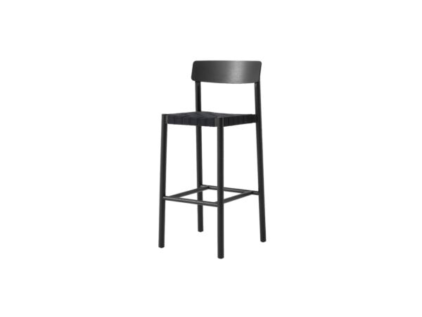 2_146201A016_Betty Bar Chair TK15_Black Lacquered Ash w. Black Webbing_Angled Front.jpg
