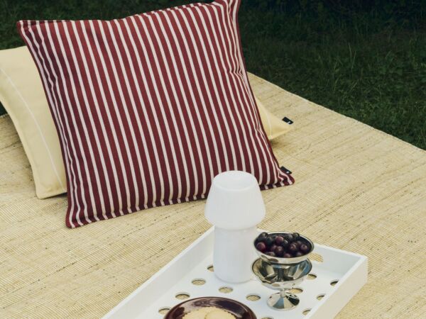 5_Terrazza Cushion terracotta bold stripe_Terrazza Dot Tray off white_Italian Dessert Cup_Barro Plate burgundy_Haze Rug yellow.jpg