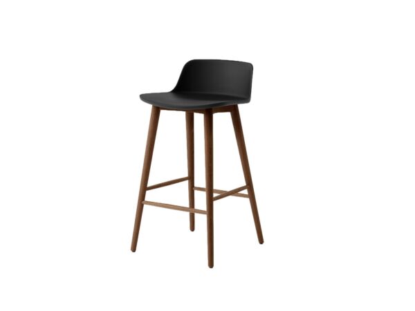2_Rely_Counter_Stool_HW118_Low_back_Lacquered_walnut_base_Plastic_gliders_Black_shell.jpg