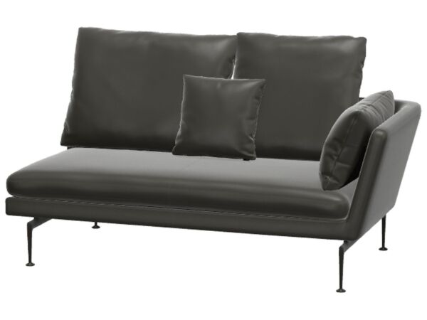 2_Vitra_Suita_2 Seater Ouvert_coussins_pointus_Cuir L20 gris umbra noir droite.jpg