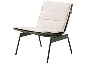 1_Ville Outdoor Lounge Chair AV44_Bronze Green_Ville Cushion AV44 & AV45_Heritage Papyrus_Angled Front.jpg