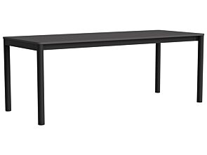 1_AF206-F298-AT11_Annex Table Flush charcoal alu legs and apron L200 x W80 x H75 dark grey lino tabletop.jpg