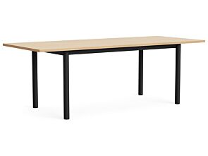 1_AF219-F306-AT16_Annex Table Overhang charcoal alu legs and apron L220 x W90 x H75 wb lacq oak tabletop.jpg