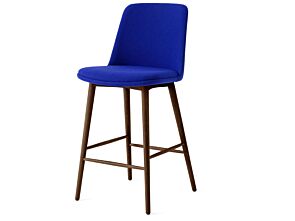 1_Rely Counter Chair HW131 High back Fully & seat upholstered Lacquered walnut base Plastic gliders HR foam Hallingdal 0753_1.jpg