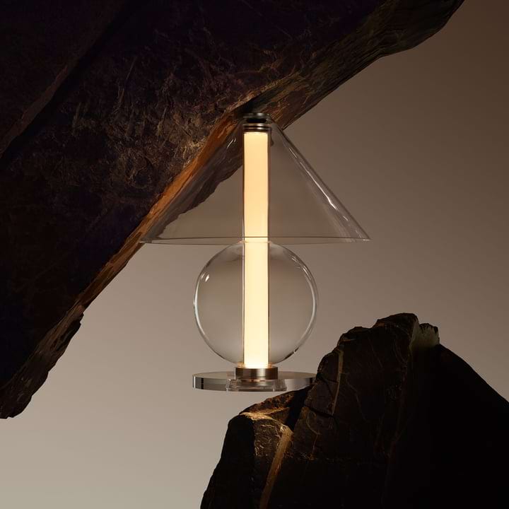 moodboard luminaires marset lampe de table fragile verre 2024