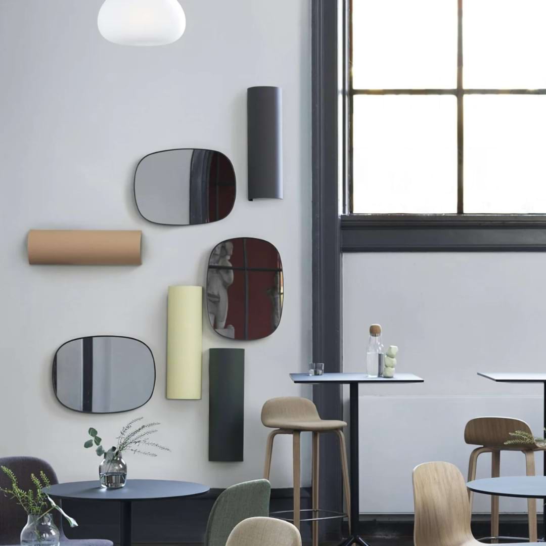 moodboard miroir habitat 2024 framed & tabouret Visu muuto