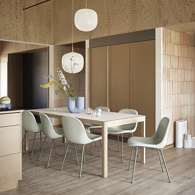 Table-linoleum-Fiber-Side-Chair-Dusty-Green-Rime-Pendant-Lamp-Kink-Vase-muuto
